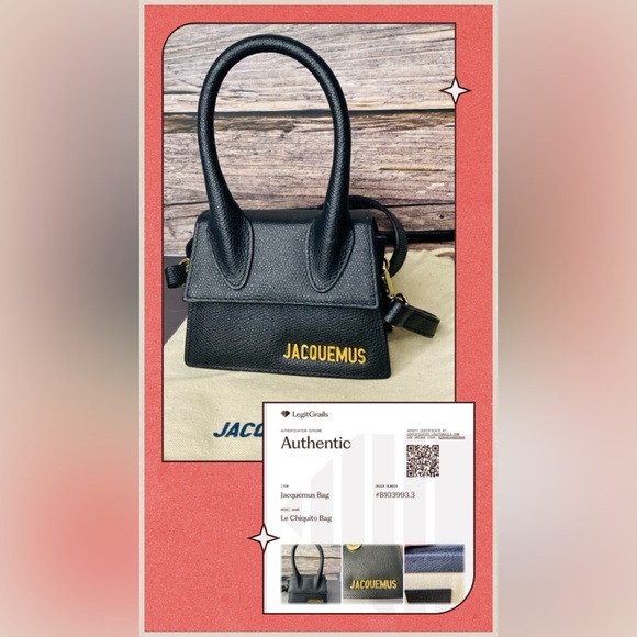 Jacquemus Mini Le Chiquito in Black Leather Authentic with Certificate See Pics - Picture 11 of 16